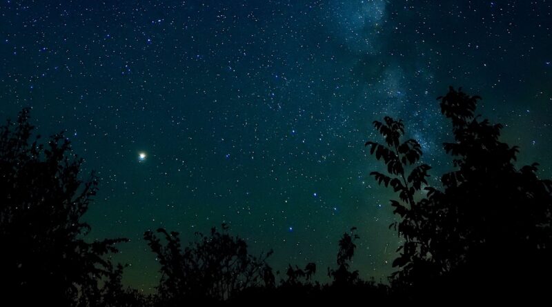 Зоряне небо над неосвітленим Катеринополем